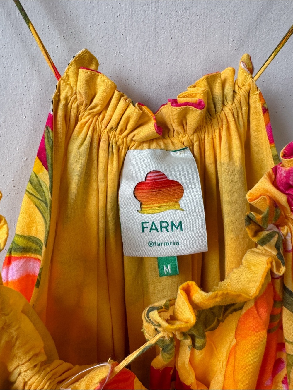 FARM Rio Yellow Multi-Color Floral Tiered Maxi Dress - Picture 2 of 4